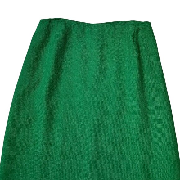 70s vintage wool finnish folk maxi skirt boho arola finland green textured. - Picture 3 of 8